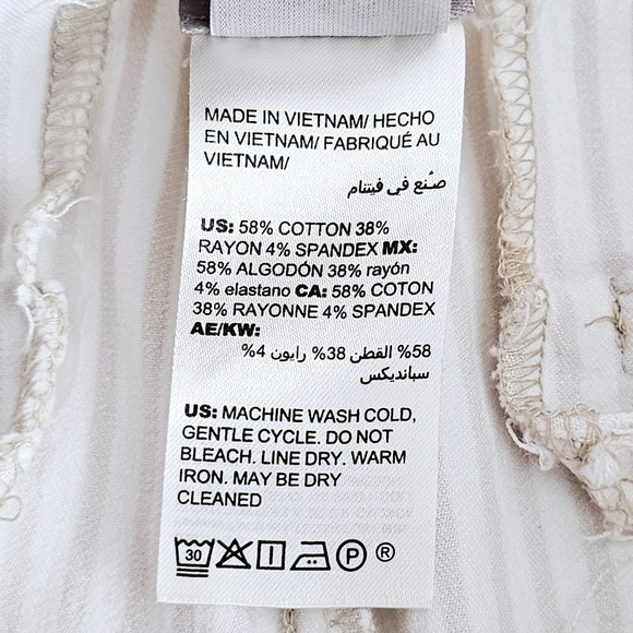 Chico's Secret Stretch Striped Straight Leg Slimming Pants - Picture 12 of 12